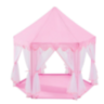 Căsuță de Joacă Tip Cort Roz pentru Copii, Design de Castel cu Plasă și Decor de Prințesă 