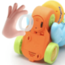 Elefant toboșar interactiv cu lumini, sunete și minge (culoare aleatorie) 