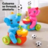 Elefant toboșar interactiv cu lumini, sunete și minge (culoare aleatorie) 