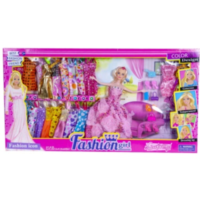 Barbie cu 20 de Ținute, 4 Perechi de Pantofi și 4 Gentuțe | image