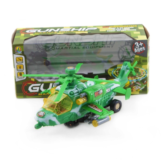 Elicopter de Luptă, ocolește obstacole, emite lumini și sunete