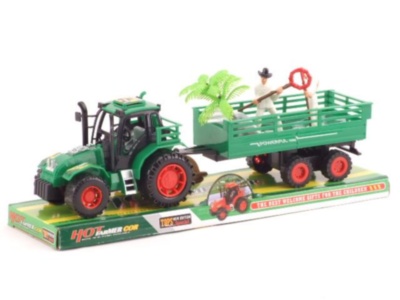 Tractor cu Remorcă cu Fermier, 32cm | image