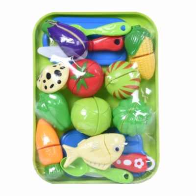 Tăvița cu 10 Legume de Feliat, Cuțit, Farfurioară și Tocător | image