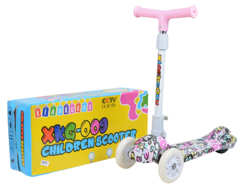 Trotinetă Reglabilă 3 Roți Luminoase Silicon