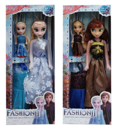 Set 2 Păpuși Frozen cu 1 Ținută | image