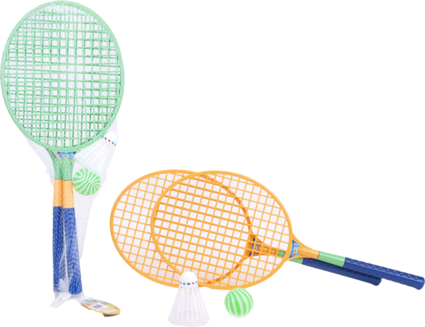 Set 2 Rachete Badminton, 1 minge, 1 fluturaș