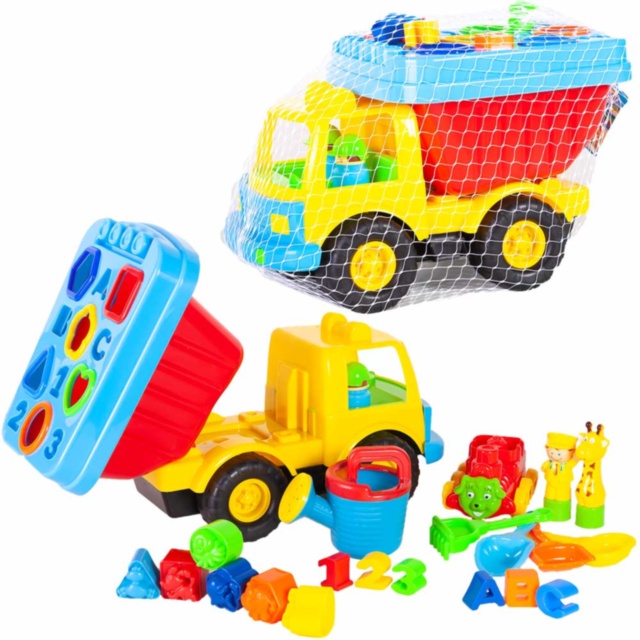 Camion cu Figuri Geometrice de Stivuit, 34cm 