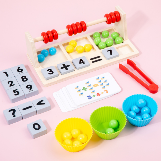 Set Montessori de Matematică - Abac, Numere și Activități de Calcul