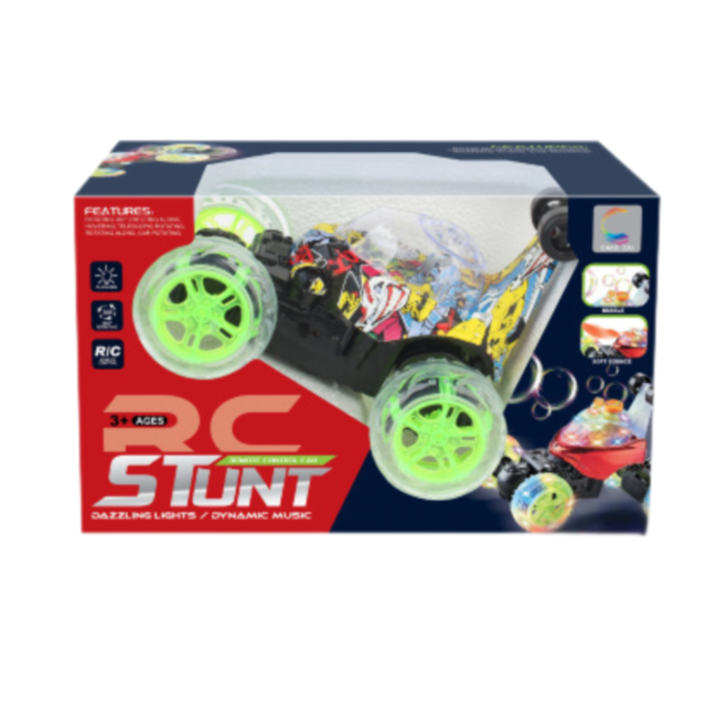 Mașină de Cascadorii Telescopică cu Telecomandă, Lumini LED și Sunet, 3+ Ani