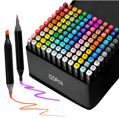 Set Markere cu 120 Culori Vibrante – Perfect pentru Artă și Design | image