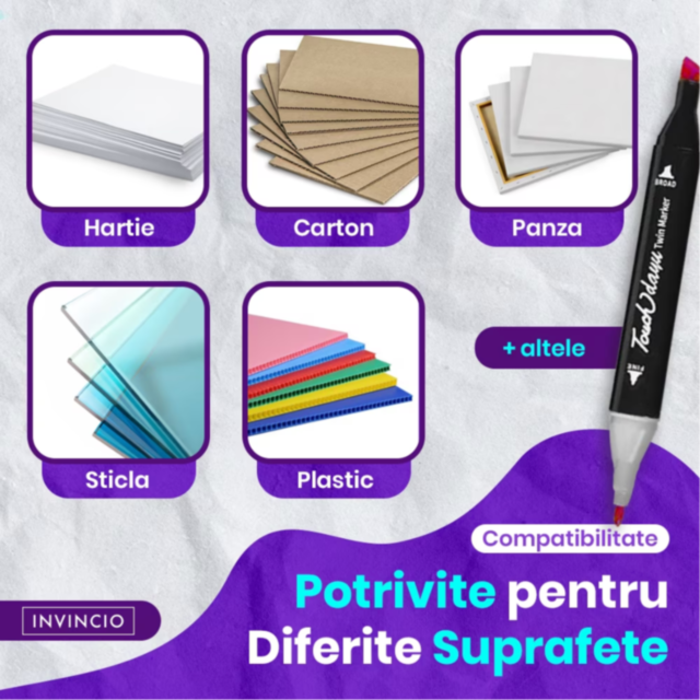 Set Markere cu 120 Culori Vibrante – Perfect pentru Artă și Design