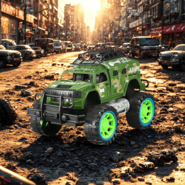 Jeep Militar de Fricțiune cu Roți Mari Off-Road