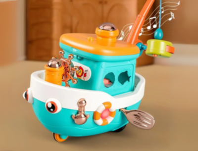 Barcă Interactivă cu Pescuit și Pești Magnetici (culoare aleatorie) | image