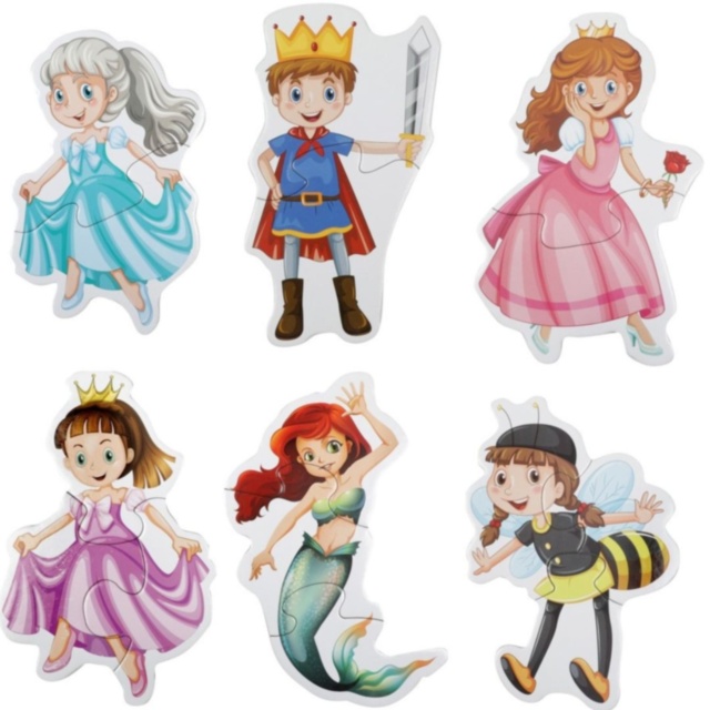 Puzzle Montessori Fairy Tales 6 în 1 pentru Copii