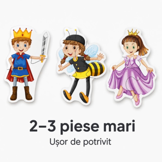 Set puzzle cu personaje din povești pentru copii mici