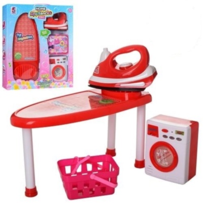 Set 2 Electrocasnice Electrice cu Masă de Călcat și Coș de Rufe | image