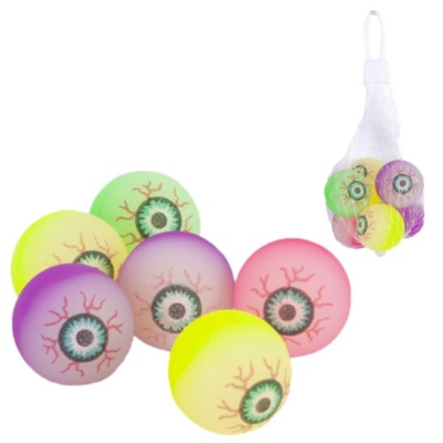 6 Bile Săltărețe Multicolore Ochi, 3.5cm | image