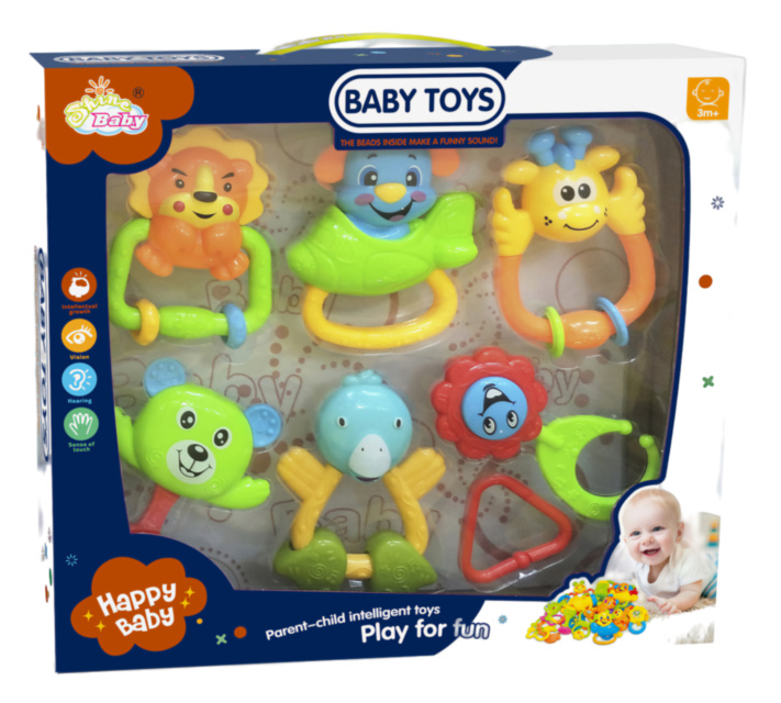 Set 6 zornăitori animale vesele