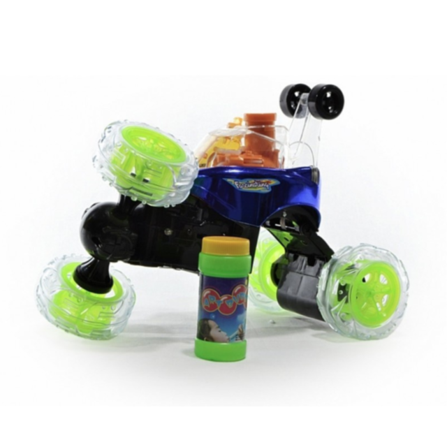 Mașinuță Acrobatică cu Telecomandă și Funcție de Bule, Efecte de Lumină și Muzică