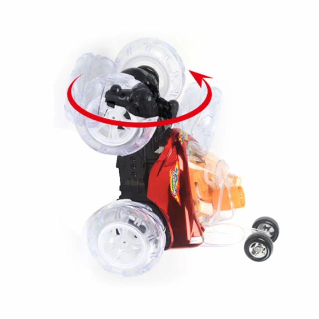 Mașinuță Acrobatică cu Telecomandă și Funcție de Bule, Efecte de Lumină și Muzică