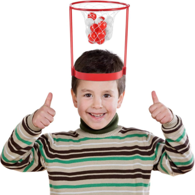Set Coș de Baschet Amuzant cu Bentiță și Mingi | Joc Interactiv pentru Copii și Familie