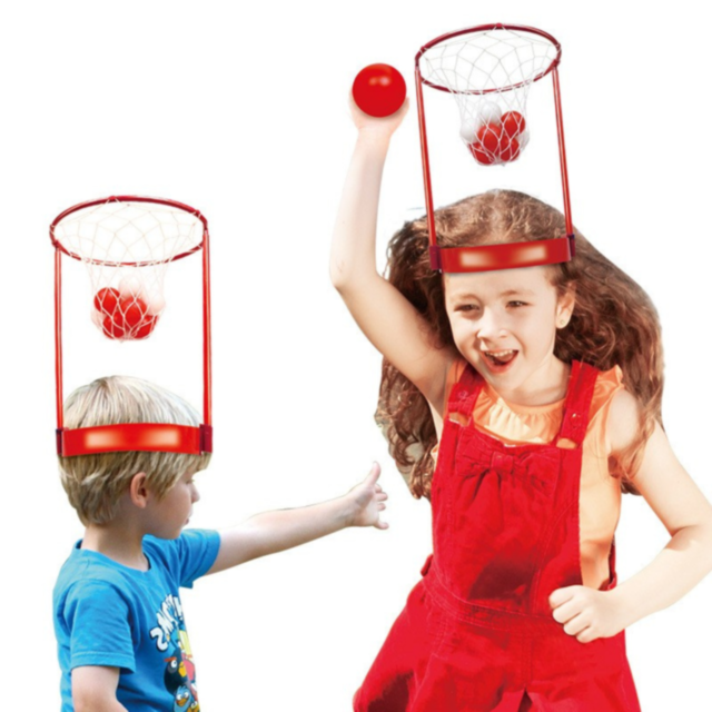 Set Coș de Baschet Amuzant cu Bentiță și Mingi | Joc Interactiv pentru Copii și Familie