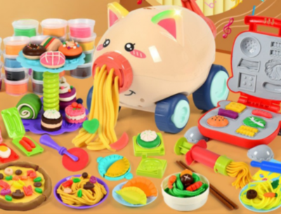 Set Creativ Porcușor cu Plastilină Colorată fără Baterii – 43 Piese și 12 Culori | image