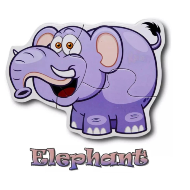 Puzzle Animale Junglă 6 în 1 pentru Copii