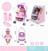 Păpușa  la Oliță  Interactivă, cu 4 Sunete Realiste, Cărucior Mini, Suzetă și Biberon