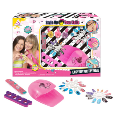 Set de Manichiura cu Oje, Pile, Sclipici si Uscător Unghii | image