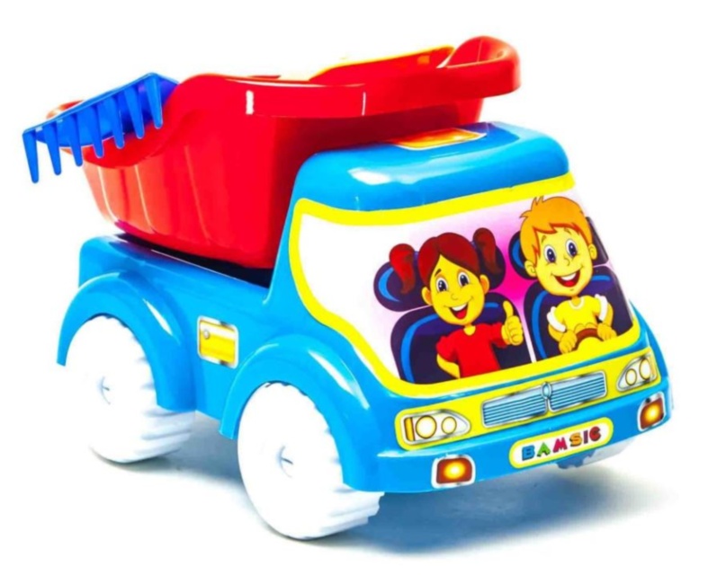 Camion cu Lopățica, Greblă și Formă de Nisip, 35cm 