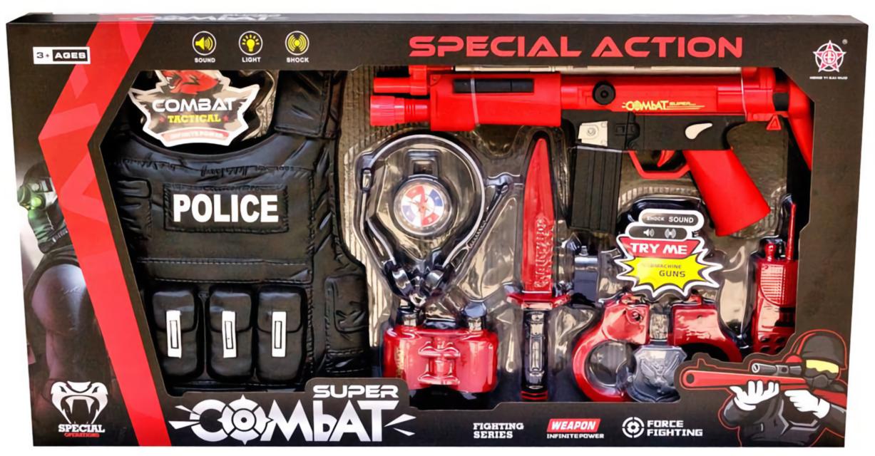 Set Polițist Fulger cu Sunete Realiste și 10 Accesorii 