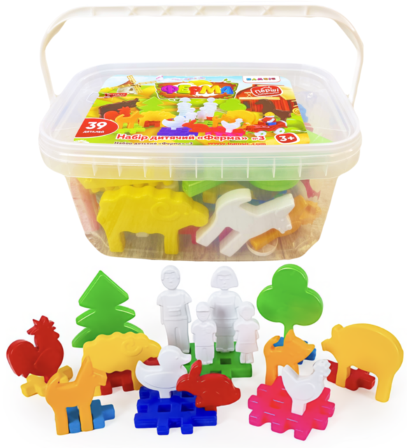 Ferma cu Animale, set de construcție 37 piese 