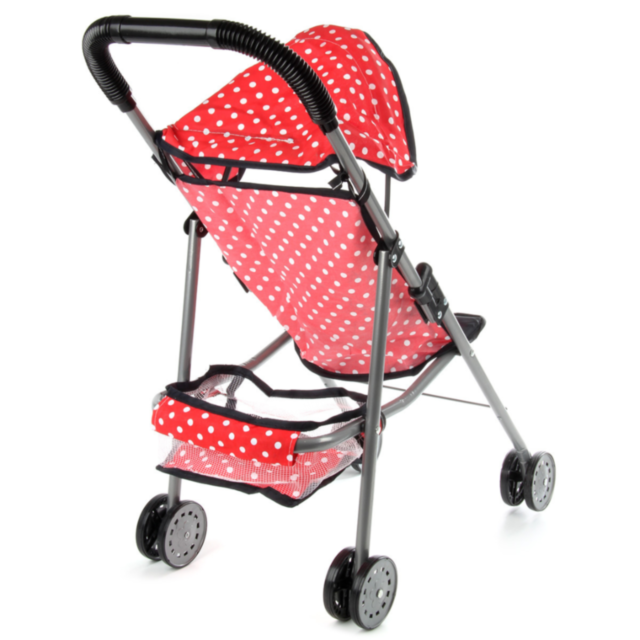 Cărucior pentru Păpuși cu Design Elegant și Cadru Metalic