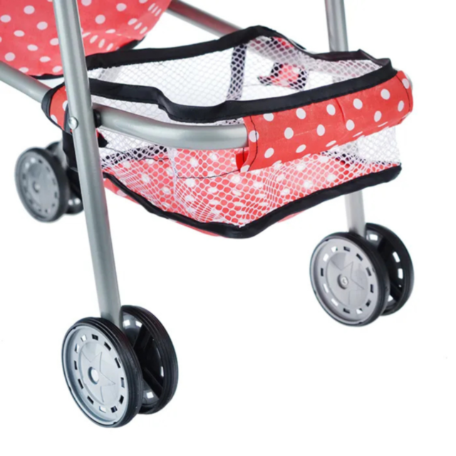 Cărucior pentru Păpuși cu Design Elegant și Cadru Metalic