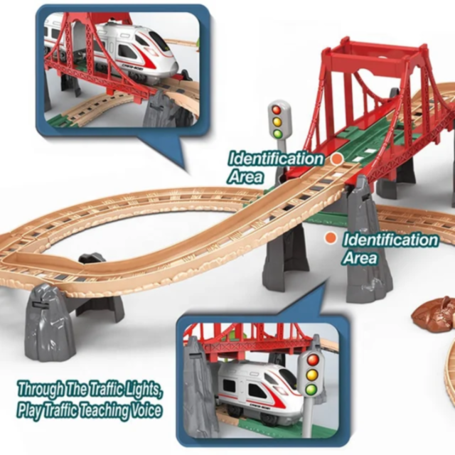 Smart Train - Set Feroviar Inteligent cu Funcții Interactive