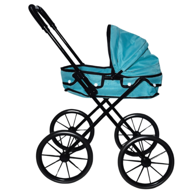 Cărucior de Jucărie pentru Păpuși – Design Elegant Turcoaz
