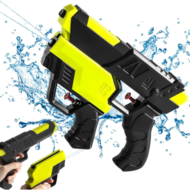 Pistol cu Apă 2 în 1 pentru Copii și Familie | Jet Lung de Apă 10 Metri
