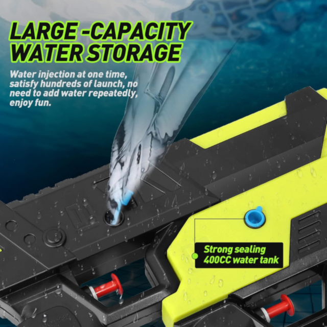 Pistol cu Apă 2 în 1 pentru Copii și Familie | Jet Lung de Apă 10 Metri