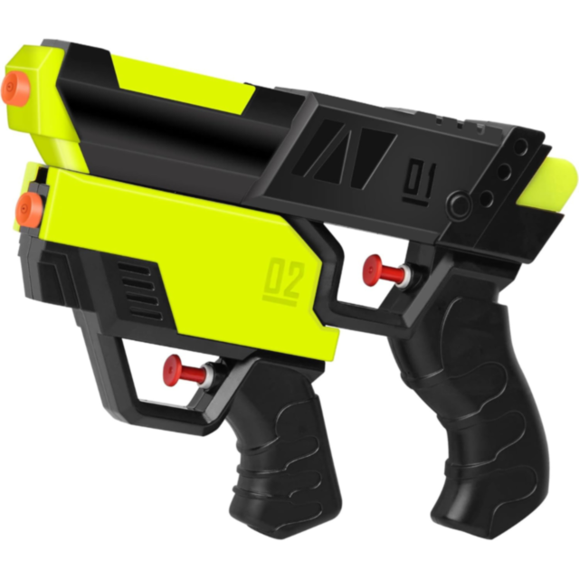 Pistol cu Apă 2 în 1 pentru Copii și Familie | Jet Lung de Apă 10 Metri
