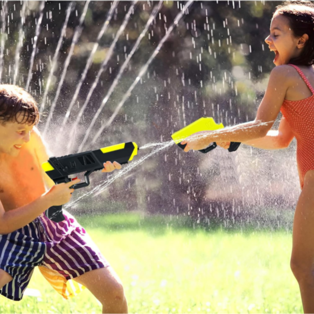 Pistol cu Apă 2 în 1 pentru Copii și Familie | Jet Lung de Apă 10 Metri