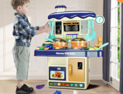 Bucătărie Interactivă cu Accesorii și Sunete pentru Copii (albastru) | image