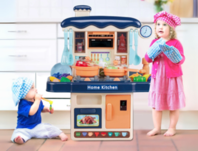 Bucătărie Interactivă cu Accesorii și Sunete pentru Copii (albastru) | image