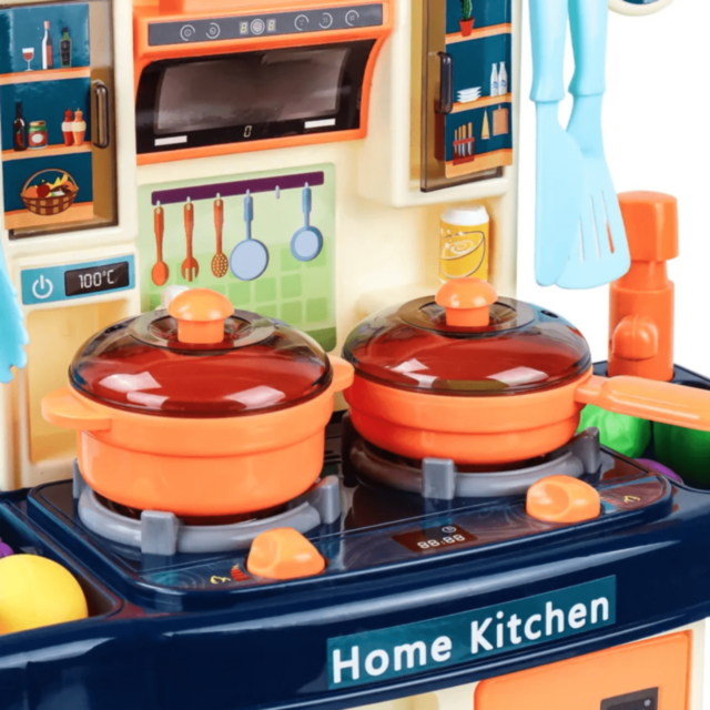 Bucătărie Interactivă cu Accesorii și Sunete pentru Copii (albastru)