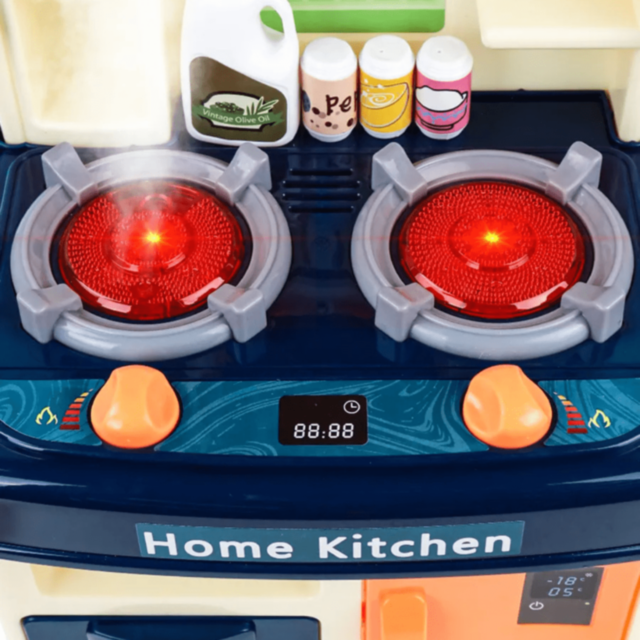 Bucătărie Interactivă cu Accesorii și Sunete pentru Copii (albastru)