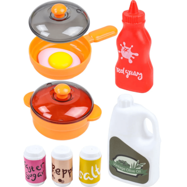 Bucătărie Interactivă cu Accesorii și Sunete pentru Copii (albastru)