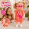 Păpușă muzicală cu ochelari, chitară și ochi mobili