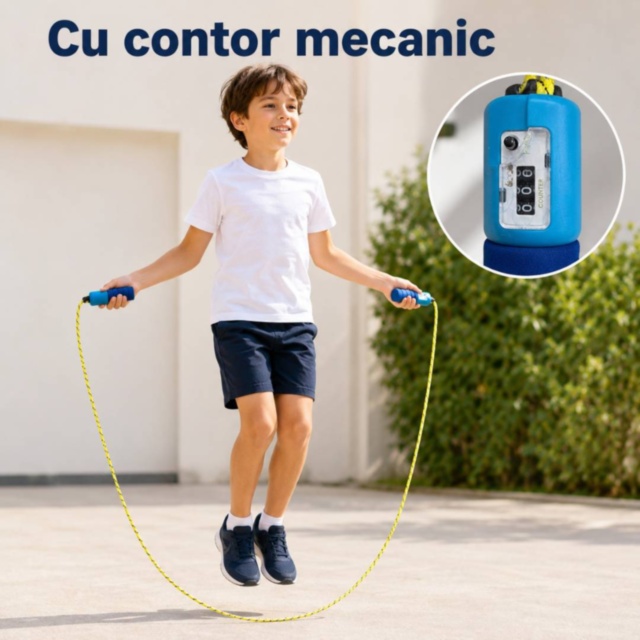 Coardă de sărit pentru copii cu contor mecanic