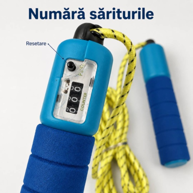 Coardă de sărit pentru copii cu contor mecanic