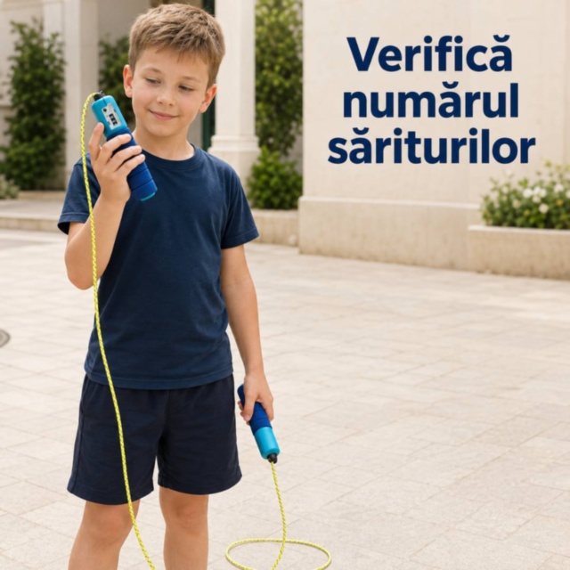 Coardă de sărit pentru copii cu contor mecanic